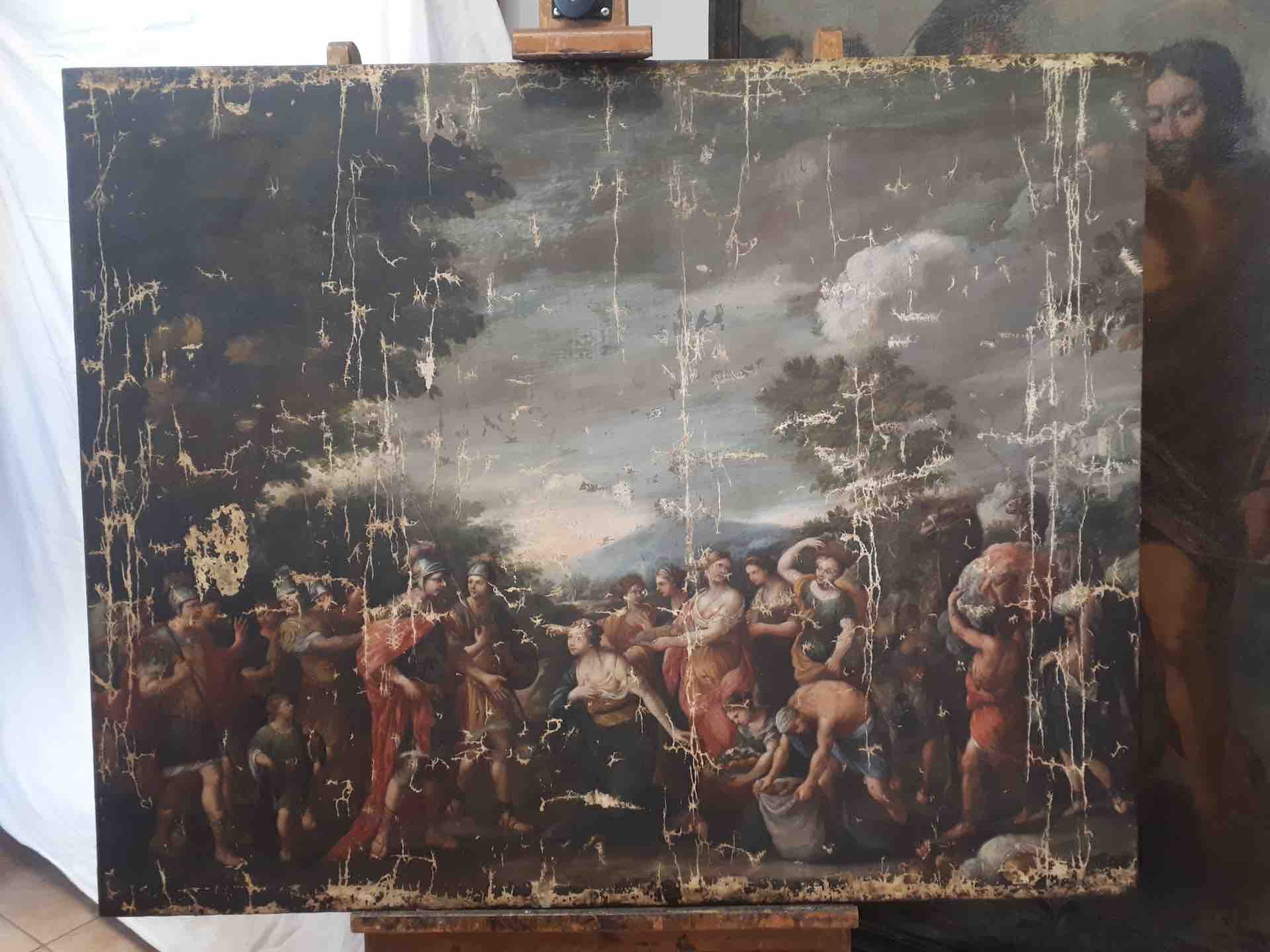 Dopo la pulitura e la stuccatura