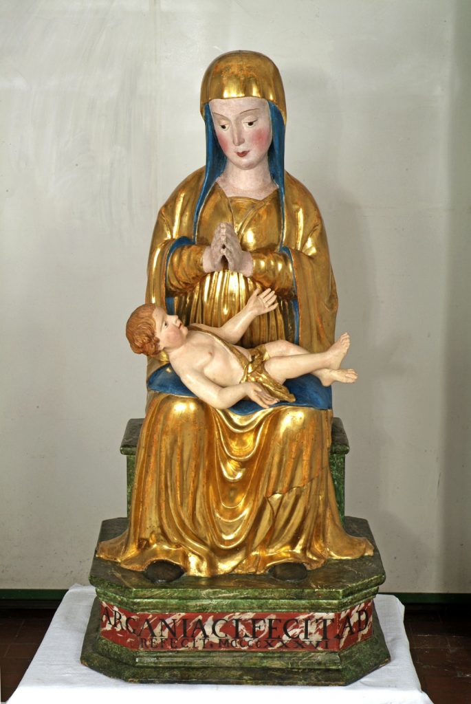 Restauro scultura lignea Madonna con Bambino