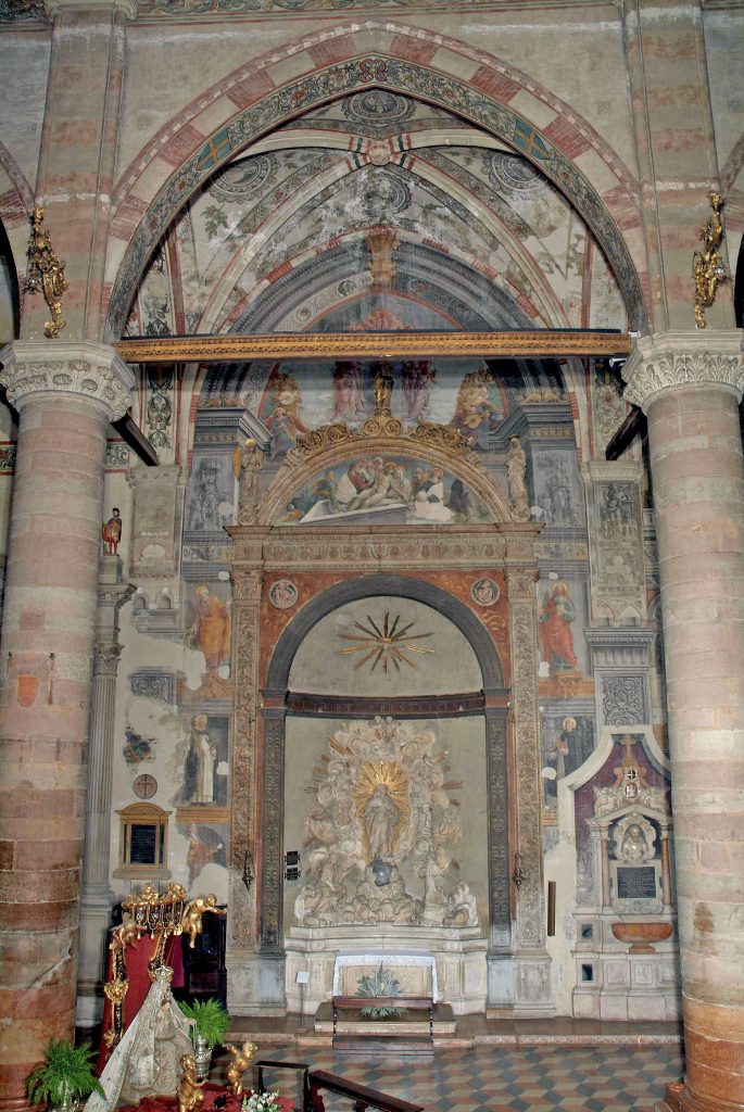 Altare dell’Immacolata prima dell’intervento ( fine sec. XV)