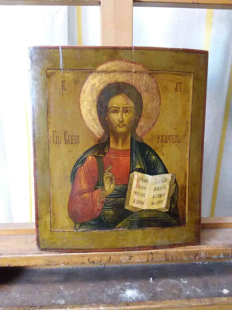 Cristo benedicente sec. XIX dopo il restauro