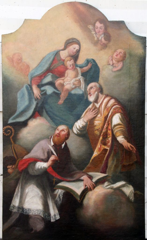 La Madonna col Bambino appare ai Santi Francesco di Sales e Filippo Neri