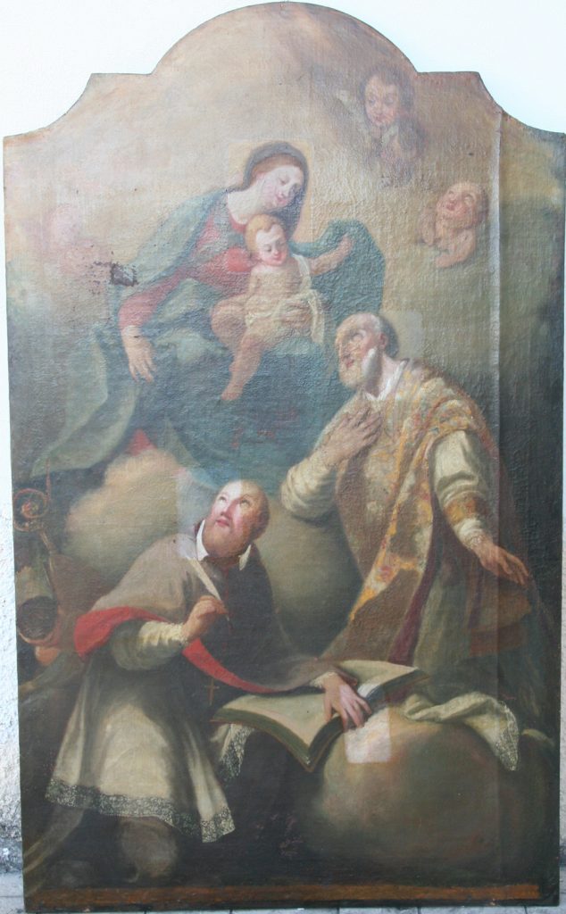 La Madonna col Bambino appare ai Santi Francesco di Sales e Filippo Neri