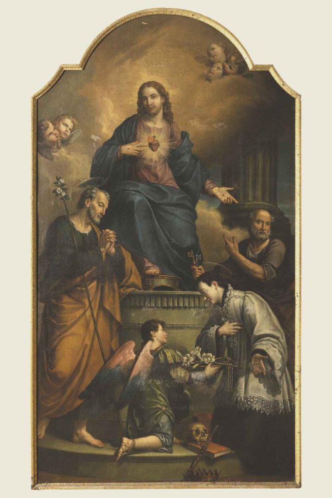 Restauro dipinto raffigurante Sacro Cuore, G. Caliari 1832