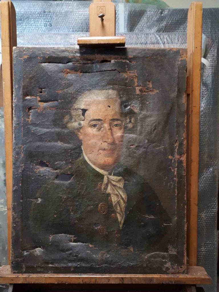 Ritratto di gentiluomo prima del restauro