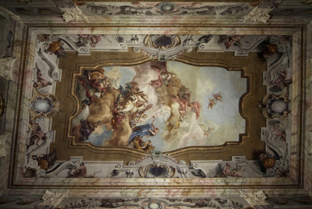 palazzo Paletta dai Pre, Verona restauro salone centrale dopo l'intervento