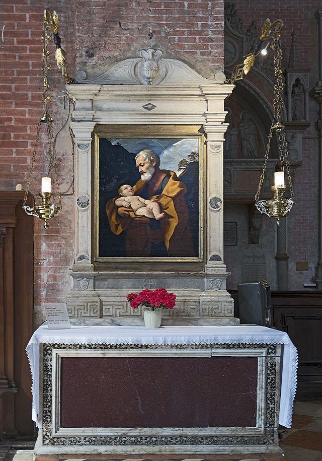 Chiesa dei Santi Giovanni e Paolo – Venezia – Altare di San Giuseppe – San Giuseppe e Gesù Bambino
